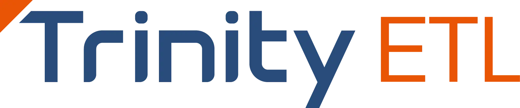 Logo with the word Trinity in blue and ETL in orange, both in a modern, sans-serif font on a light background.
