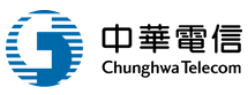 Chunghwa Telecom logo with a blue circular design on the left and Chinese characters with the words Chunghwa Telecom in English on the right.